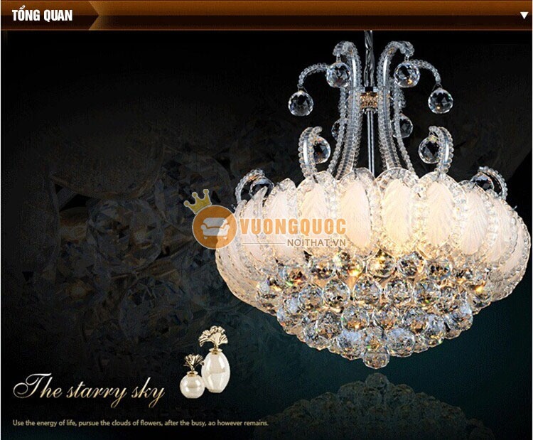 Đèn chùm chao đá hiện đại nhập khẩu CM127-2.1